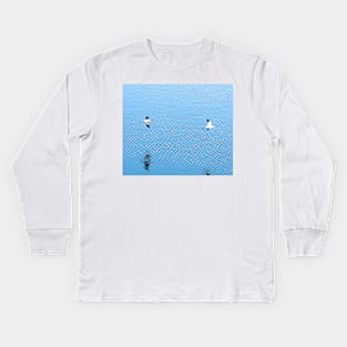 American Avocet Inflight Minimalism by Debra Martz Kids Long Sleeve T-Shirt